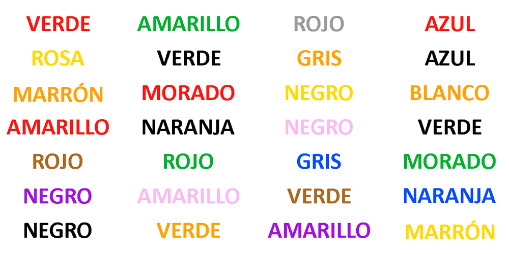 Decir el color